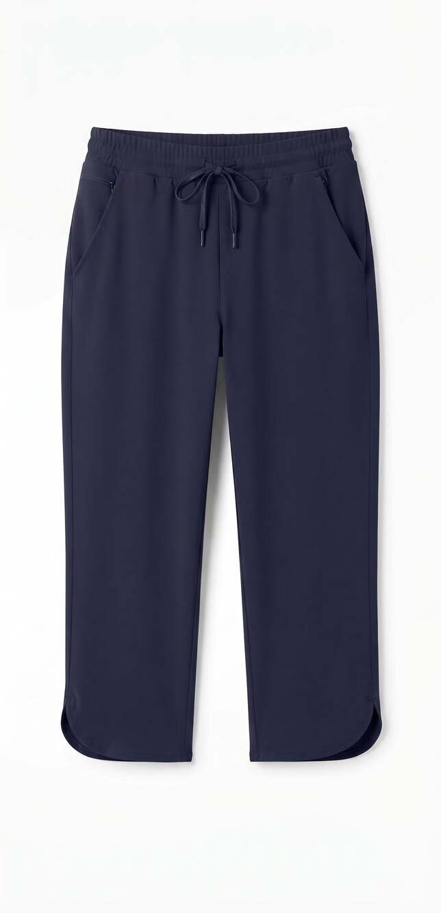 Pudolla Women's Swim Capris – Navy Blue, Size 2XL